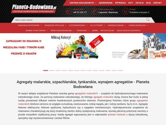 Planeta Budowlana - Centrum maszyn budowlanych i agregatów malarskich.